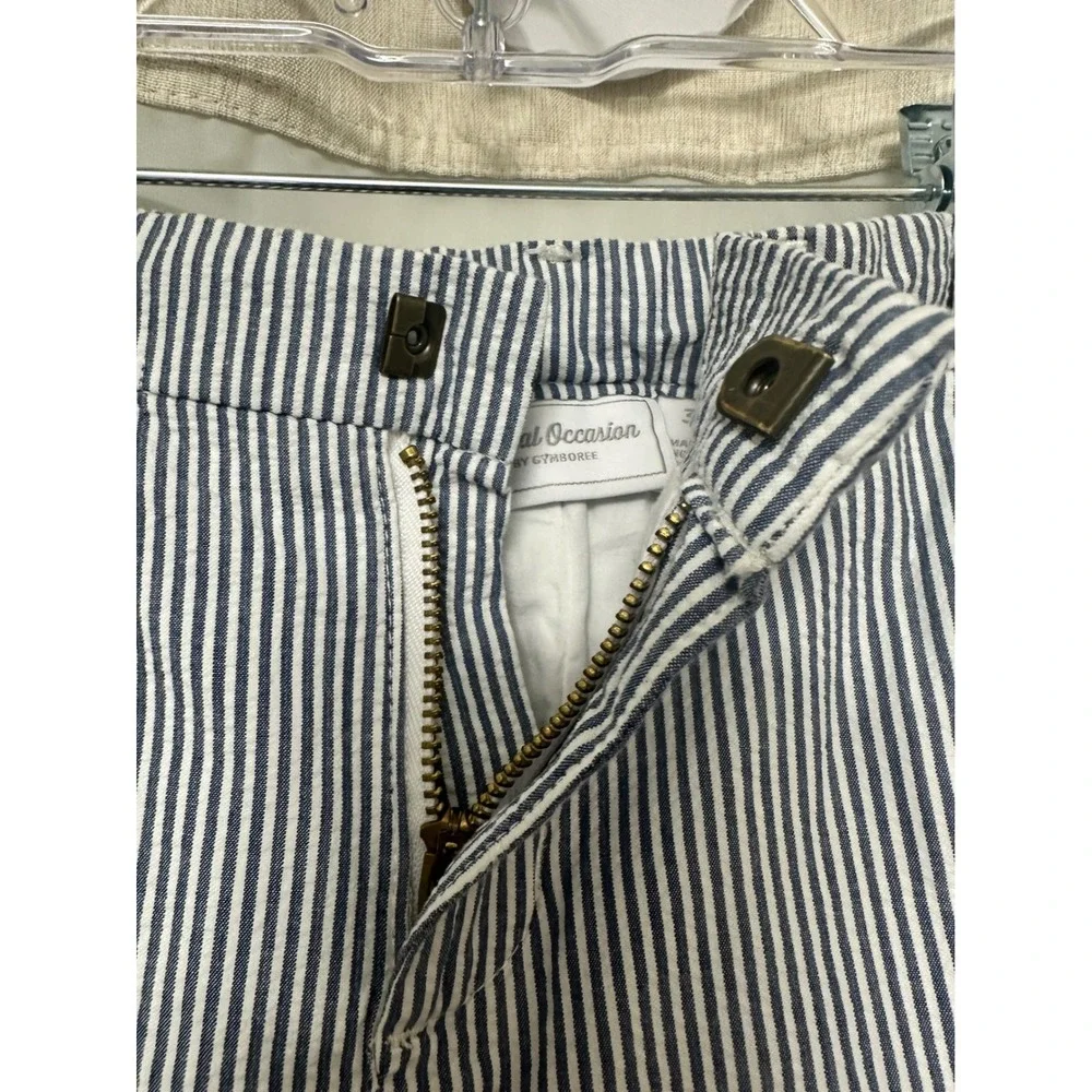 Gymboree Boys Blue White Seersucker Special Occasion Dress Pants Trousers 3T NWT